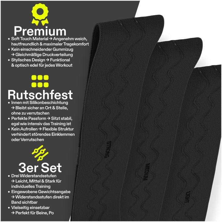 Image du produit Omnana Bande de fitness HIPstar (0.37 m, Léger, Moyen, Fort)