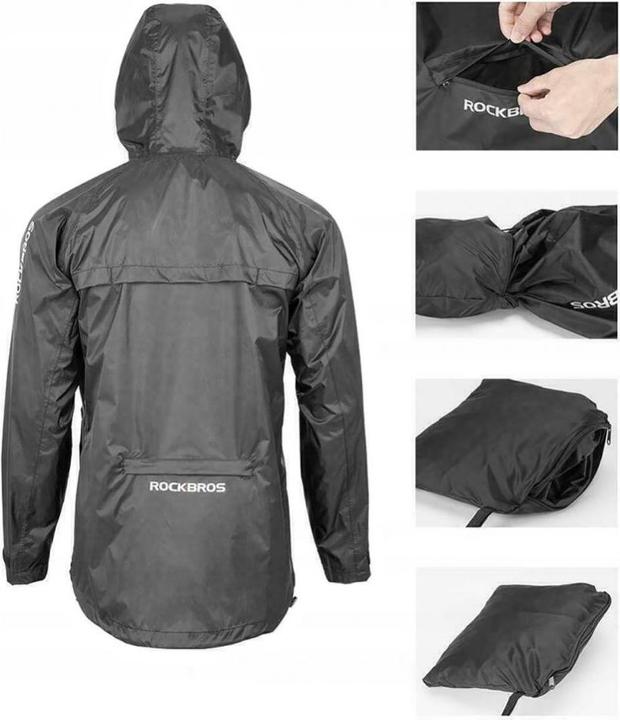 Produktbild Rockbros YPY013BK2XL Rain Jacket Breathable Windproof XXL - Black (XXL)