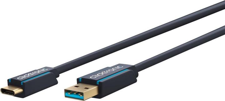 Produktbild clicktronic USB-C - USB-A Adapterkabel, High Speed (2 m, USB 3.0)