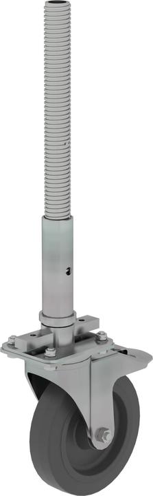 Actual product image Munk Swivel castor with spindle, non-marking grey height-adjustable ø 200 mm (75.30 cm)