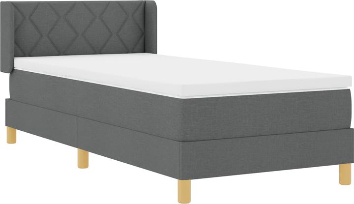 Produktbild VidaXL Boxspringbett mit Matratze Dunkelgrau 100x200 cm Stoff (100 x 200 cm)
