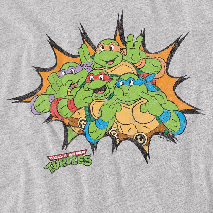 Actual product image Teenage Mutant NT Mens Funny Face Turtles T-Shirt (M)