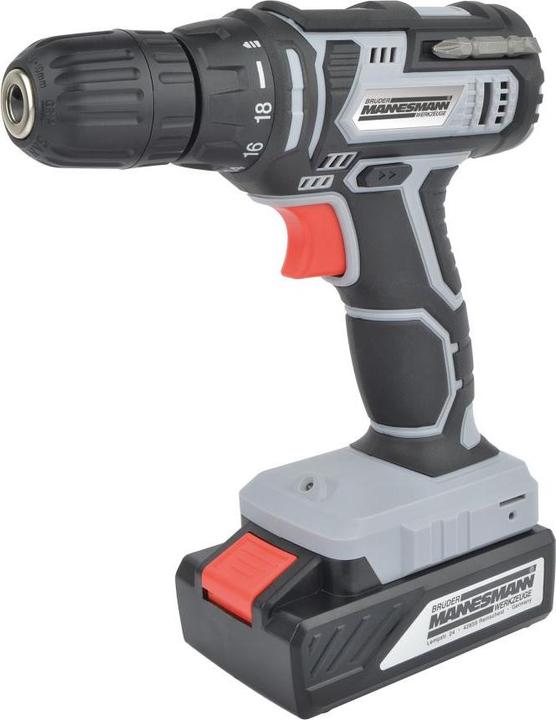 Actual product image Mannesmann Cordless drill screwdriver 24V (Rechargeable battery operated)