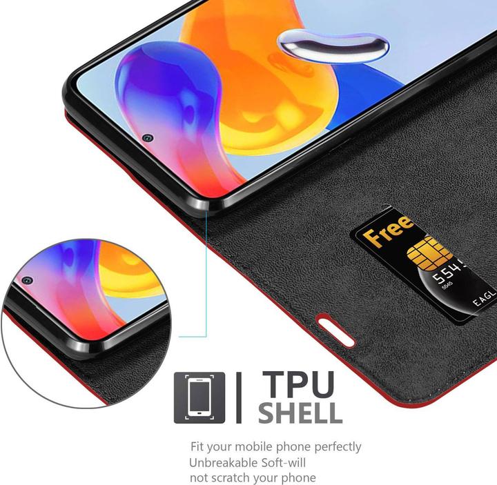 Actual product image Cadorabo Case for Xiaomi RedMi NOTE 11 PRO 4G / 5G in Book Invis. Magnet Style (Xiaomi Redmi Note 11 Pro 5G, Xiaomi Redmi Note 11 Pro)