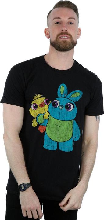 Actual product image Disney Mens Toy Story 4 Ducky And Bunny Distressed Pose T-Shirt (5XL)