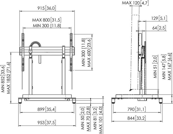 Produktbild Vogels Rise 5108 (Universal, 97", 120 kg)