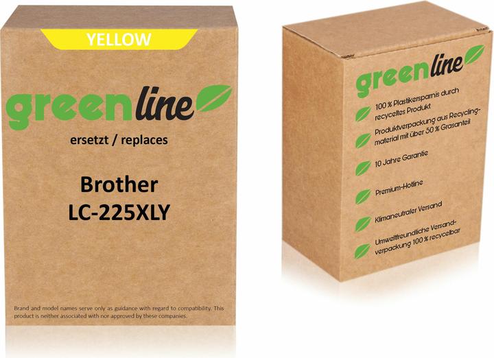 Produktbild Inkadoo Druckerpatronen greenline ersetzt Brother LC-225 XL Y Tintenpatrone, gelb Gelb (Y)