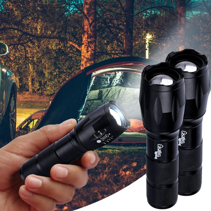 Produktbild Casativo 2er-Set 2in1 LED-Taschenlampe & Powerbank, 260 lm, Li-Ion-Akku, IP44 (13.30 cm, 260 lm)