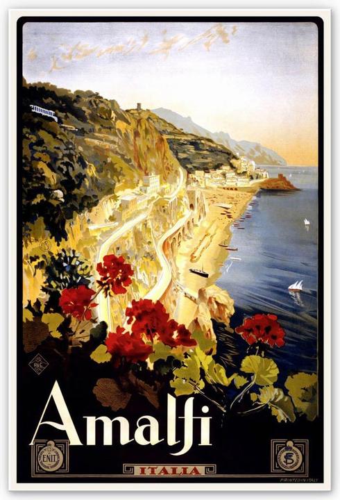 Produktbild Trenddeko Vintage Travel - Amalfi (30 x 45 cm)