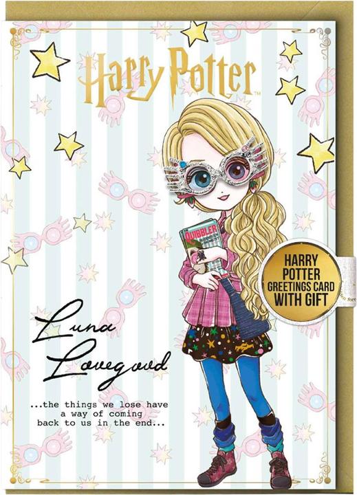 Actual product image Luna Lovegood Birthday Card & Badge (1 pcs.)