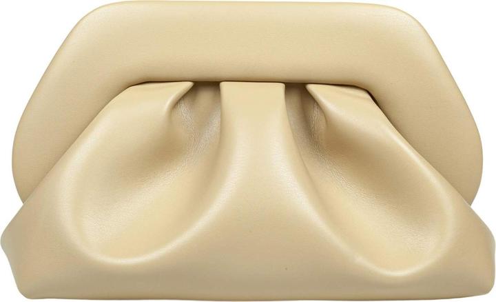 Themoirè vegan fabric clutch bag color olive