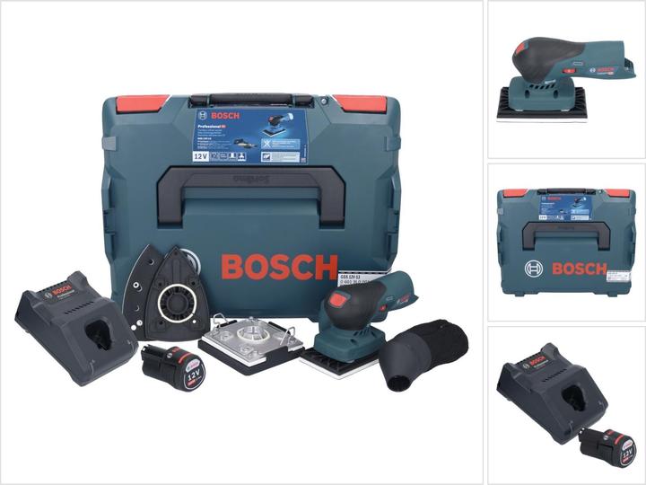 Immagine prodotto Bosch Professional Bosch GSS 12V-13 Levigatrice orbitale professionale a batteria 12 V + 1x batteria 2,0 Ah + (Levigatrice orbitale)