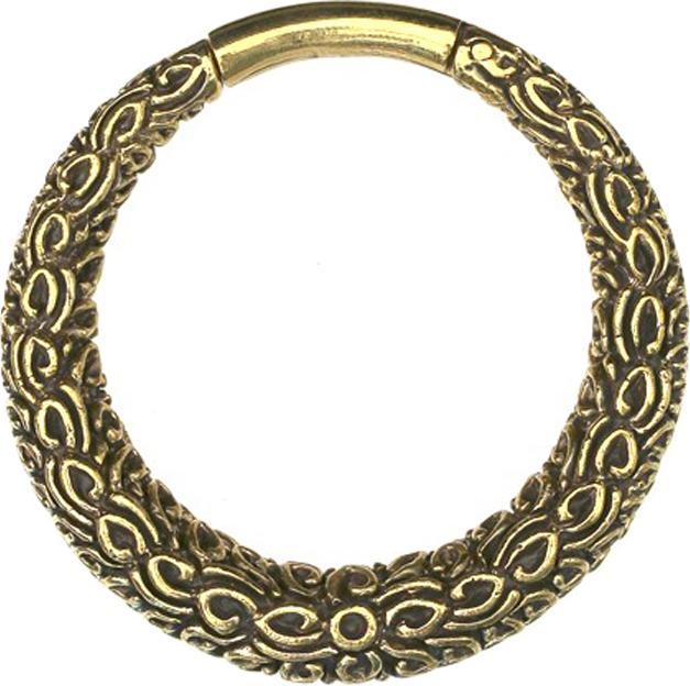 Image du produit Star Piercing Poids à l'oreille Anneau segmenté pliable Tapis de fleurs (Laiton)