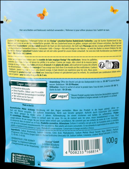 Produktbild Kneipp Naturkind Bunte Badekrümel Farbenfee (Badepralinen)