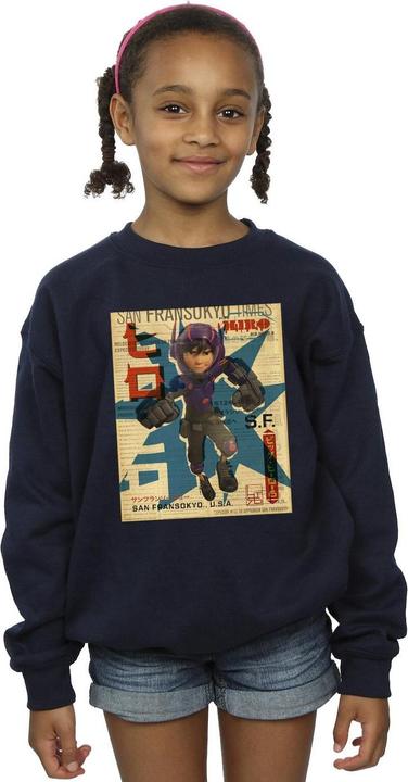 Immagine prodotto Disney Big Hero 6 Baymax Hiro Newspaper Felpa Ragazze (140, 146)