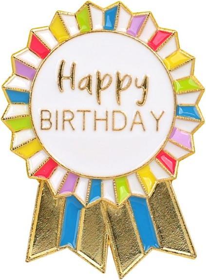 TALKING TABLES Pin Badge Happy Birthday bunt