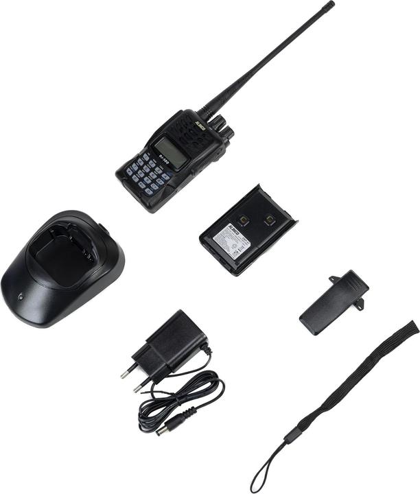 Actual product image Alinco Portable VHF/UHF radio PNI DJ-500-E, adjustable power, 200 CH, 1500 mAh, Talk Around, V (VHF, UHF)
