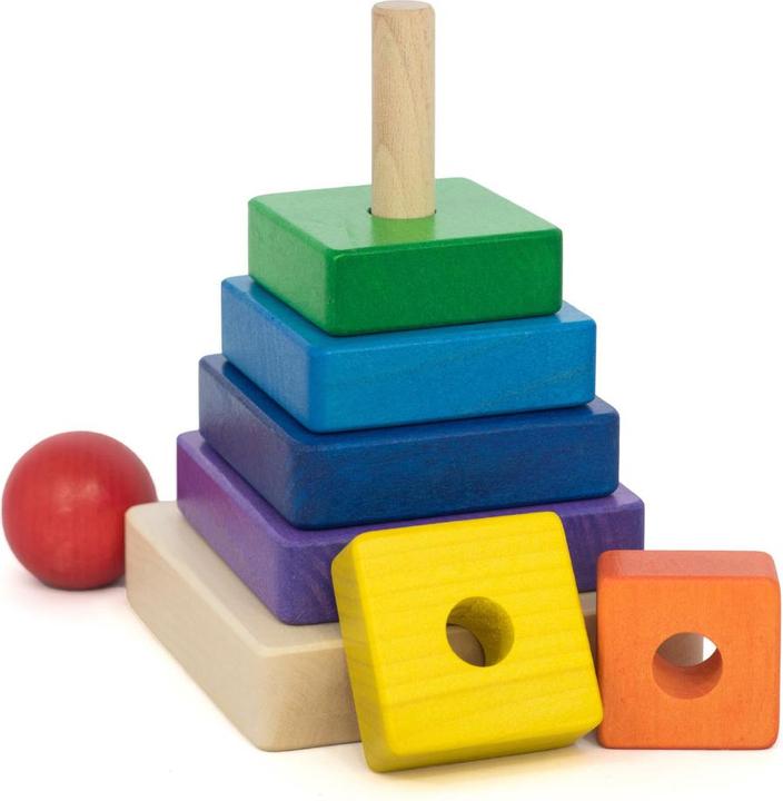 Image du produit Holzecke Tour de blocs colorés Carrés
