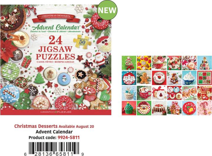 Actual product image Eurographics Puzzle Advent Calendar - Christmas Desserts