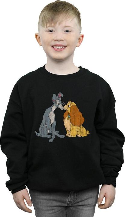 Immagine prodotto Disney Lady And The Tramp Distressed Kiss Felpa Ragazzi (140, 146)