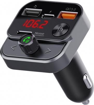 Produktbild Technaxx Bluetooth 5.3 FM-Transmitter für das Auto mit USB-C-&USB-A-Laden, Deep Bass Boost, Freispre