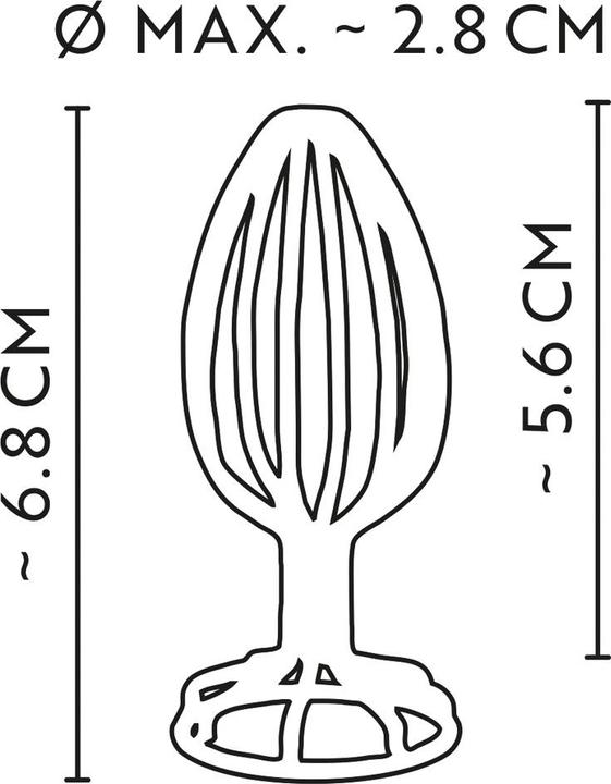 Actual product image Anos Metal Cage Butt Plug 3.8
