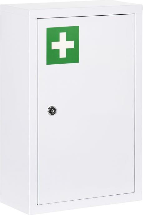 Produktbild Swisshandel24 Medizinschrank, abschliessbar, Einlegeböden, Stahlgehäuse, 30x14x46 cm, Weiss