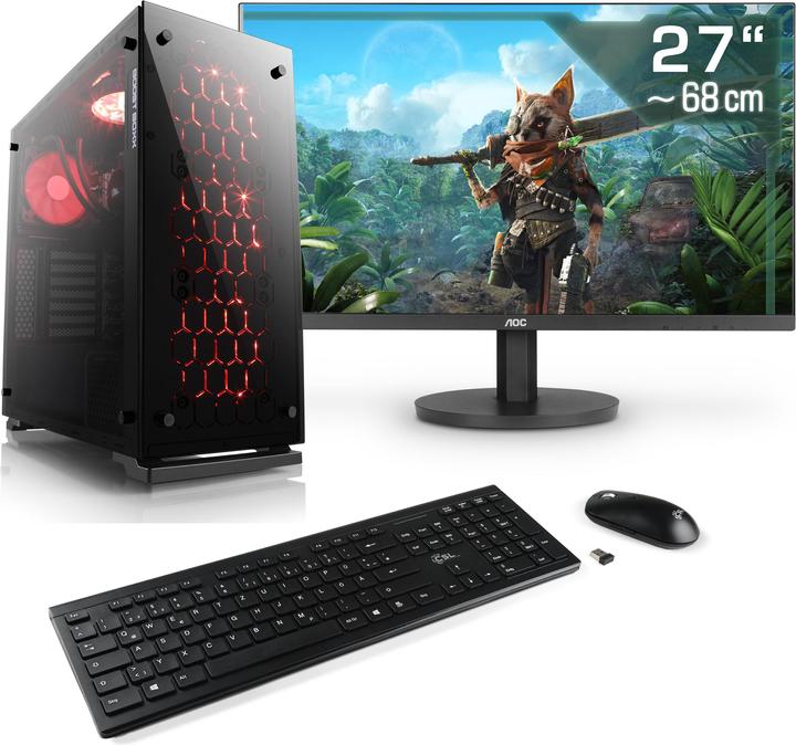 Immagine prodotto CSL PC da gioco M11380H, layout QWERTZ (DE) (Intel Core i7-14700K, 32 GB, 1000 GB, UHD Graphics 770)