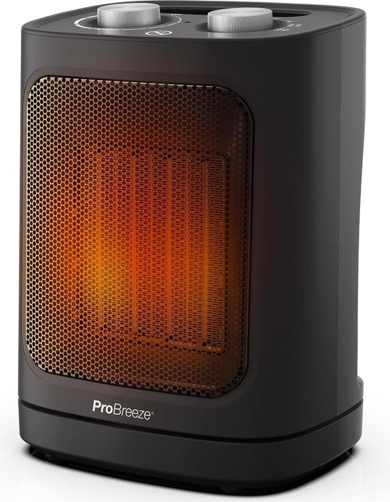 Breeze Mini termoventilatore in ceramica 1800W nero (1800 W)