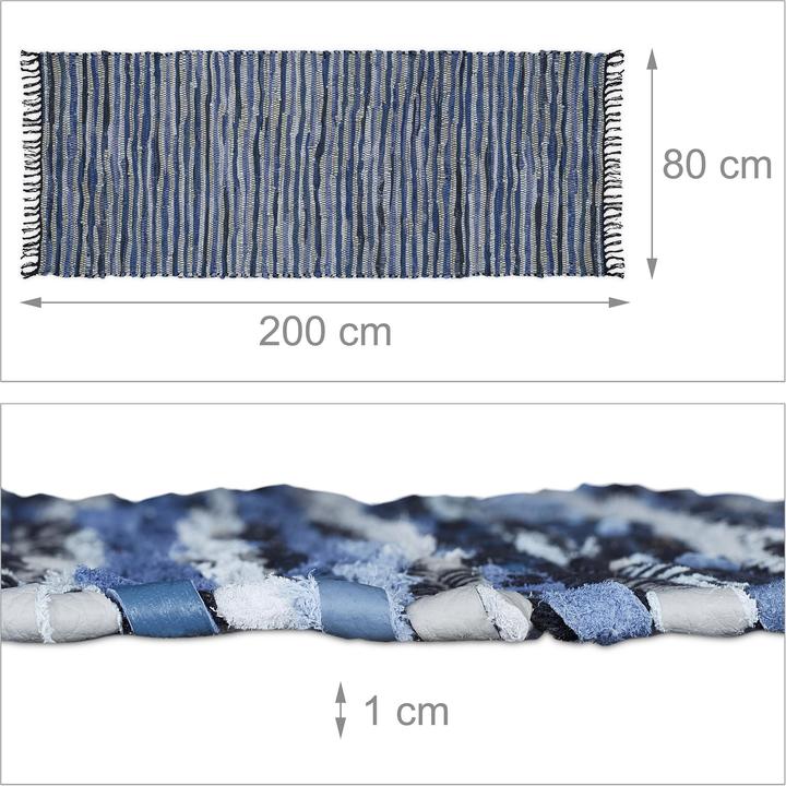 Immagine prodotto Relaxdays Tappeto patchwork (200 x 80 x 1 cm)
