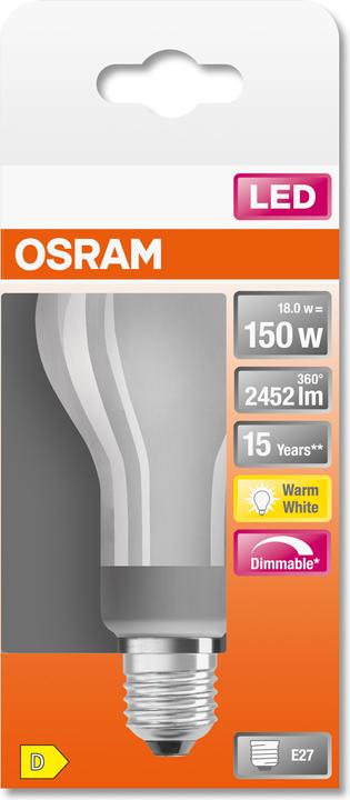 Produktbild Osram Led Superstar Classic A (E27, 18 W, 2452 lm, 1 x, D)