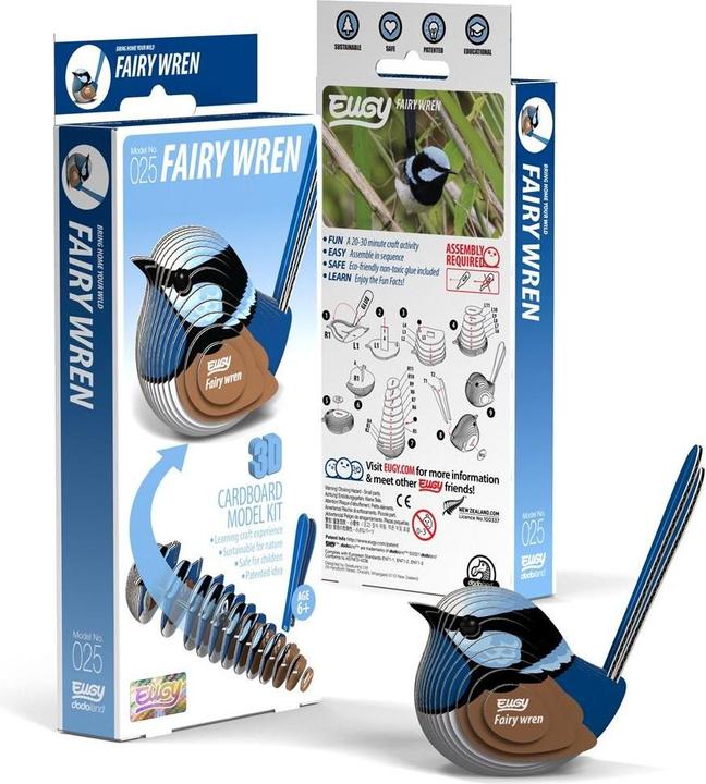 Actual product image Fat Brain Toys Zaunkönig Eugy Bird. Öko-3D-Puzzle