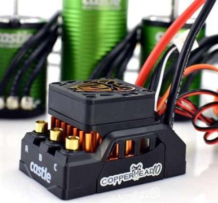 Produktbild Castle Creations MOTOR/REGLER COPPERHEAD 10 1/10 1406-7700kv SENSORED 2S WP ON ROAD