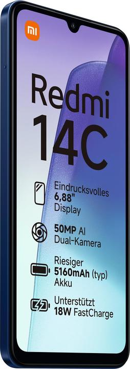 Produktbild Xiaomi Redmi 14C (128 GB, Starry blue, 6.88", Dual SIM, 50 Mpx, 4G)