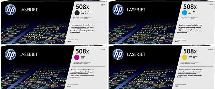 Actual product image HP Set 4x Original Toner Patronen 508X für LaserJet M552 M553 M577 MFP