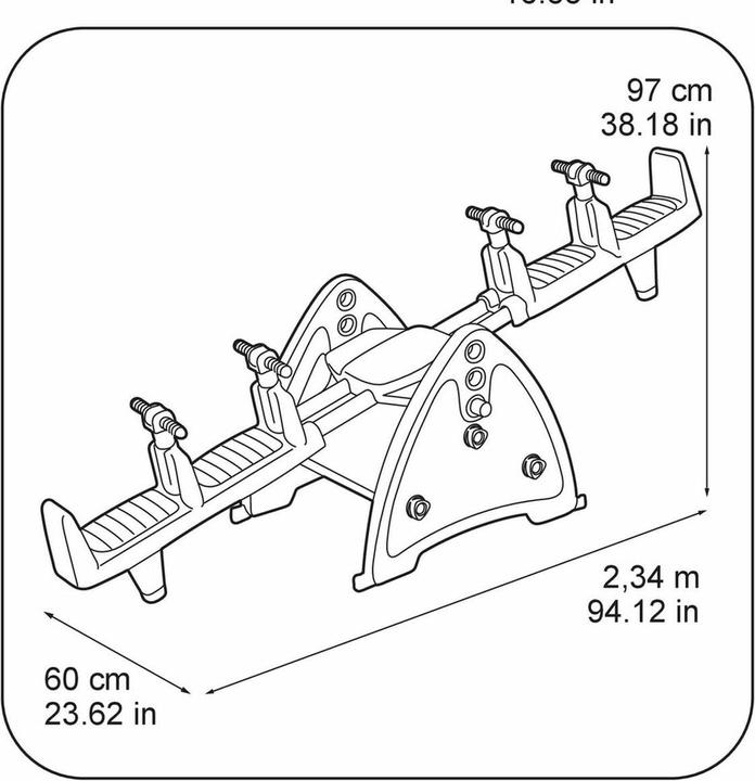 Image du produit Feber Double See Saw Wip 360 graden draaibaar voor 4 kinderen