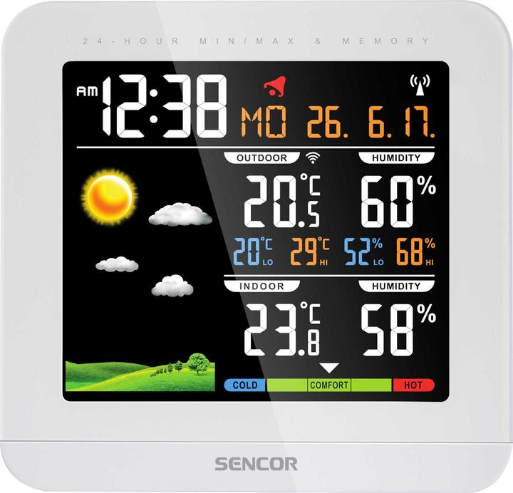 Image du produit Sencor SWS 5600 station météo numérique LCD blanc Batterie