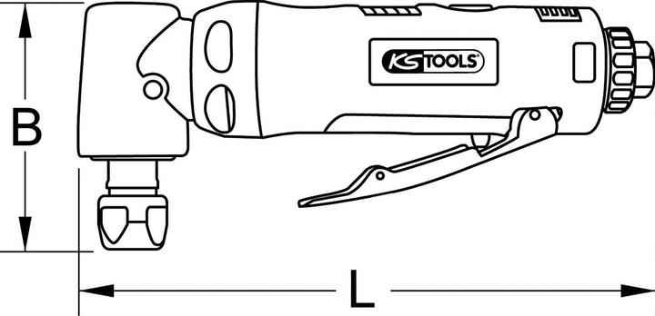 Actual product image KS Tools Pneumatic angle grinder, pneumatic, 18000 rpm (370 W)
