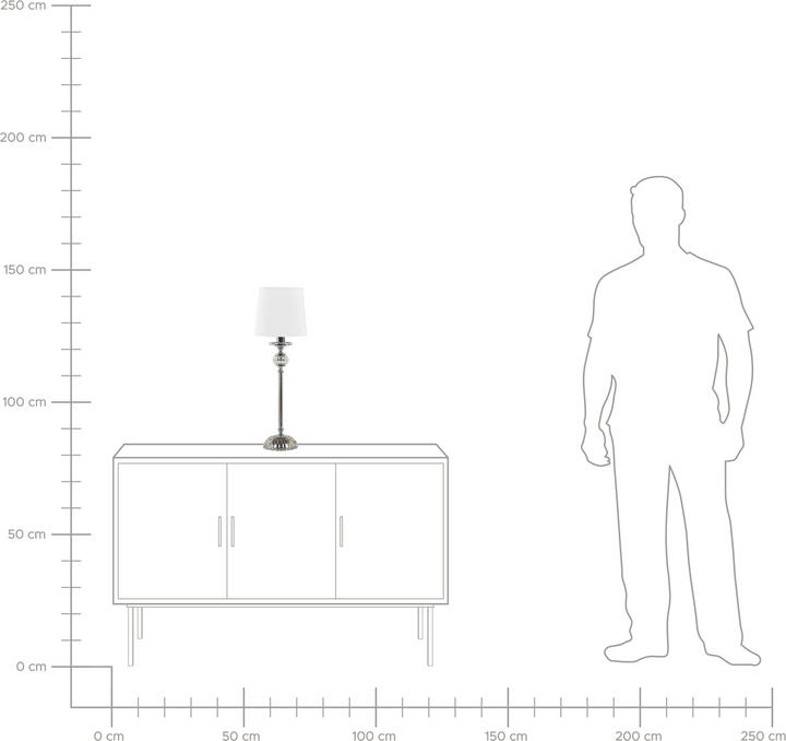 Nutritional values and ingredients Beliani Table lamp white 62 cm round KUBENA (E27)