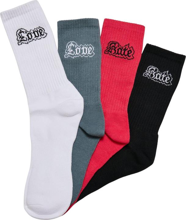 Mister Tee Love Hate Socks 4-Pack