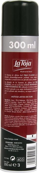 Produktbild La Toja HIDROTERMAL espuma afeitar classic spray 250+50 ml (300 ml, Rasiergel)