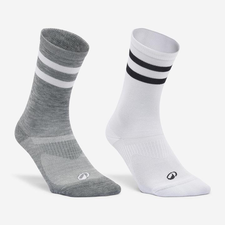 Domyos Sportsocken High 2er-Pack - Print (35, 38)