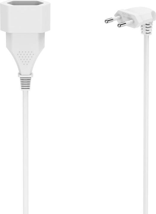 Productafbeelding Hama Verlengkabel met haakse Eurostekker, voor binnenshuis, 3 m, wit (3 m)
