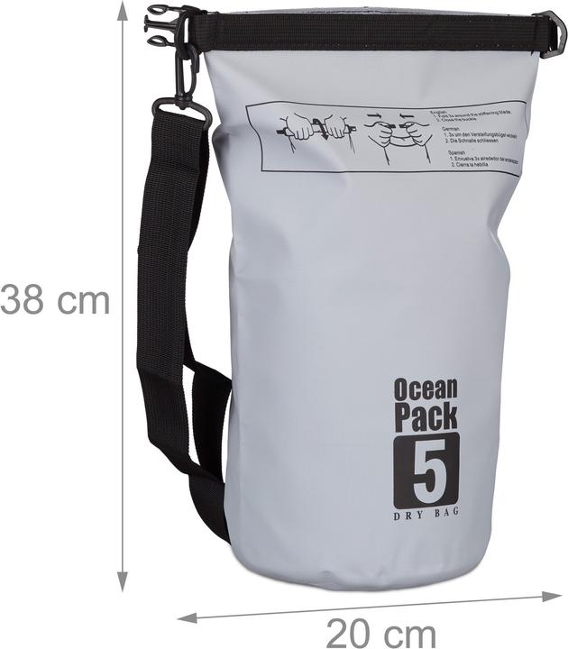 Actual product image Relaxdays Waterproof 5L Dry Bag (5 l)