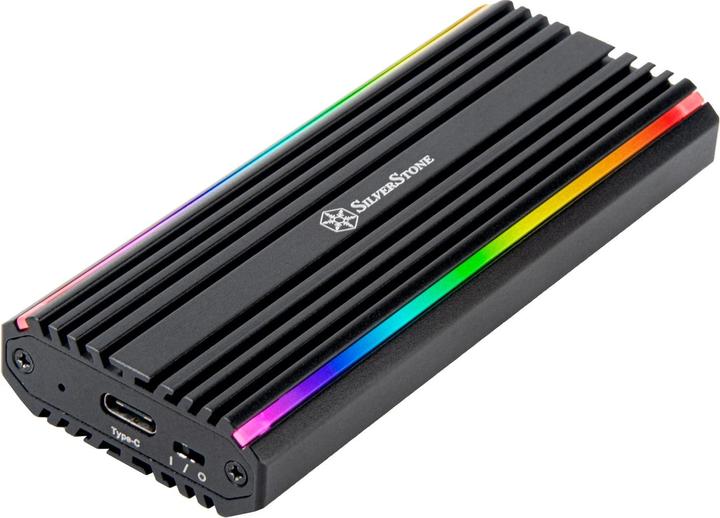 Immagine prodotto Silverstone Tecnologia SST-MS13 - Custodia USB-C 3.2 Gen2 10 Gbps NVMe / SATA M.2 SSD RGB, 71175, Sc (M.2 2230)