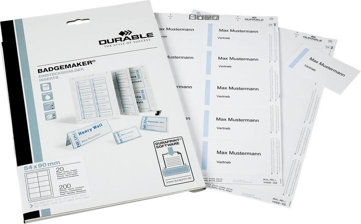 Actual product image Durable Einstecketiketten Badgemaker für Namensschilder