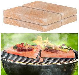 Produktbild Rosenstein & Söhne 4er-Set Salzsteine zum Grillen, 10 x 20 x 2,5 cm