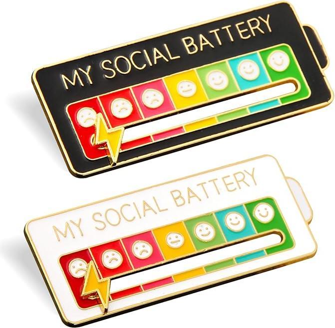 Noya My Social Battery Pin Anstecker 2er Set