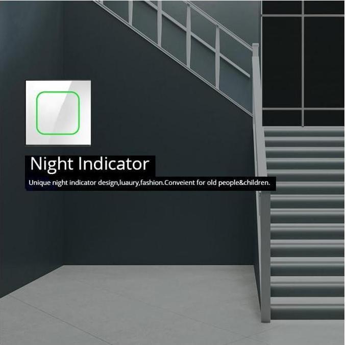Actual product image Maclean Touch Changeover Switch Light Switch Cross Switch Wall Switch Stair Switch with Colour Change LED H