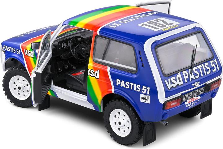 Actual product image Solido 1:18 Lada Niva Paris-Dakar #182 white